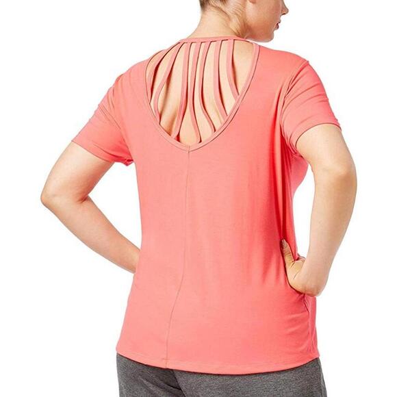 Material Girl Womens Plus Size Active Strappy Back Top Size 3X - Picture 2 of 2